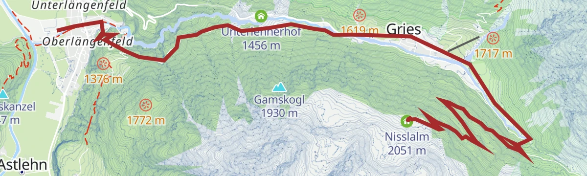 Route map: 634 Nissl Alm